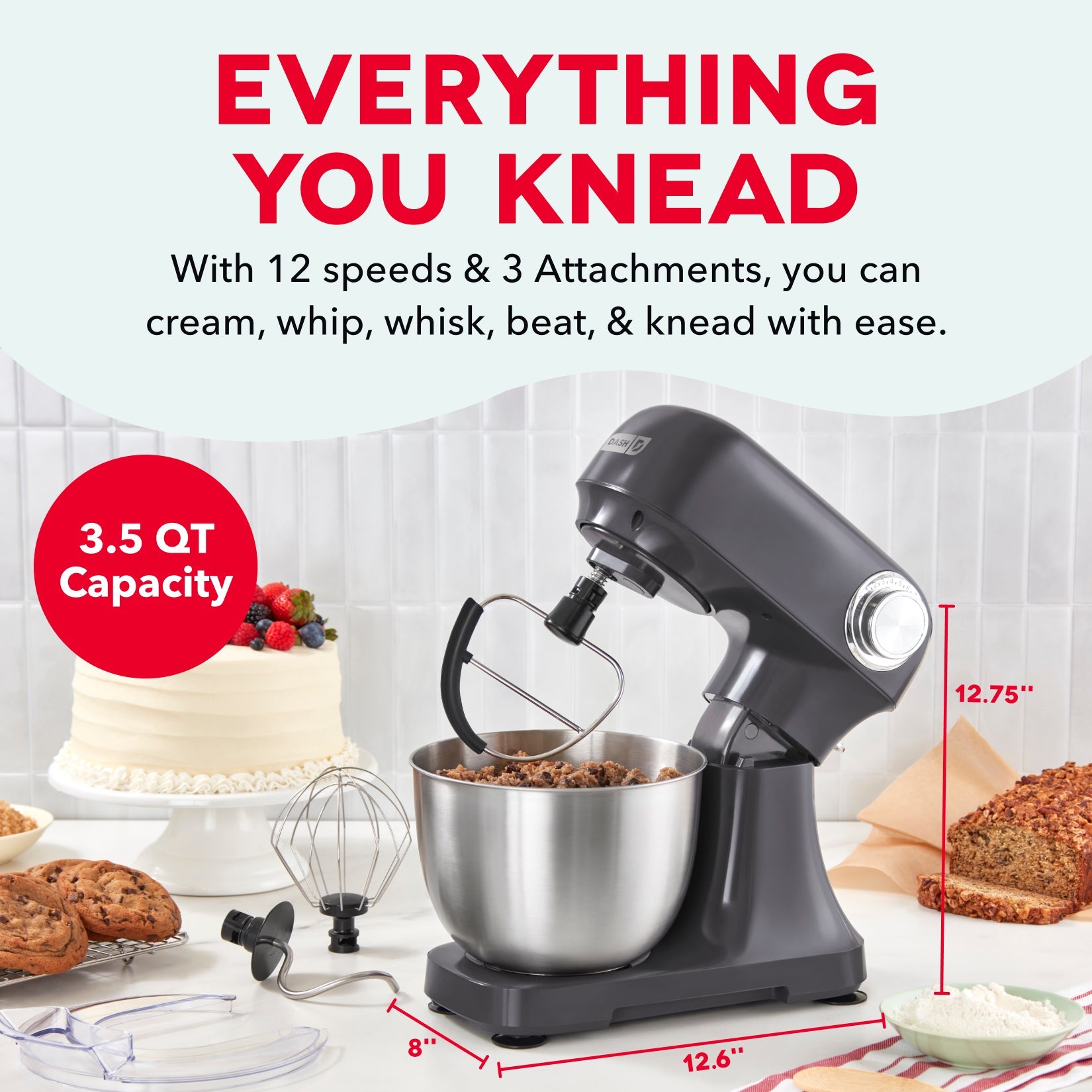 3.5 Qt Tilt Head Stand Mixer